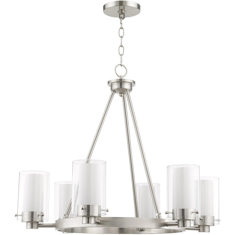 6 - Light Wagon Wheel Chandelier