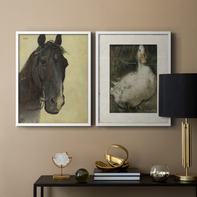 Vintage Animal Print LXV-Premium Framed Print -Ready to Hang - No Nails Required - No Nails Required