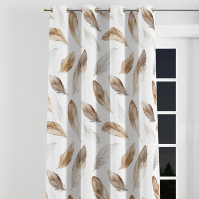 Rideaux à motif floral - 1 rideau à œillets Boho