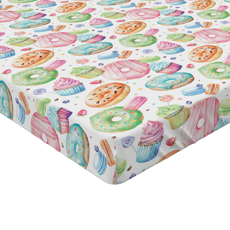 Ensemble de 2 drap-housse à dessert Ambesonne Muffin à la crème fouettée multicolore, California King Fitted Sheet