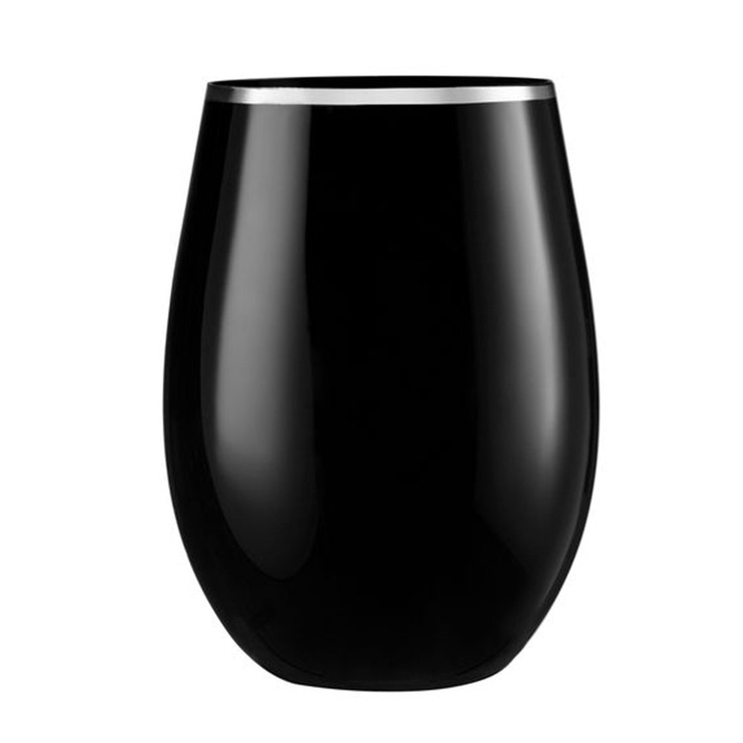 Disposable Stemless Plastic Wine Goblet 16 Oz (Set of 12) Nicole Fantini 
