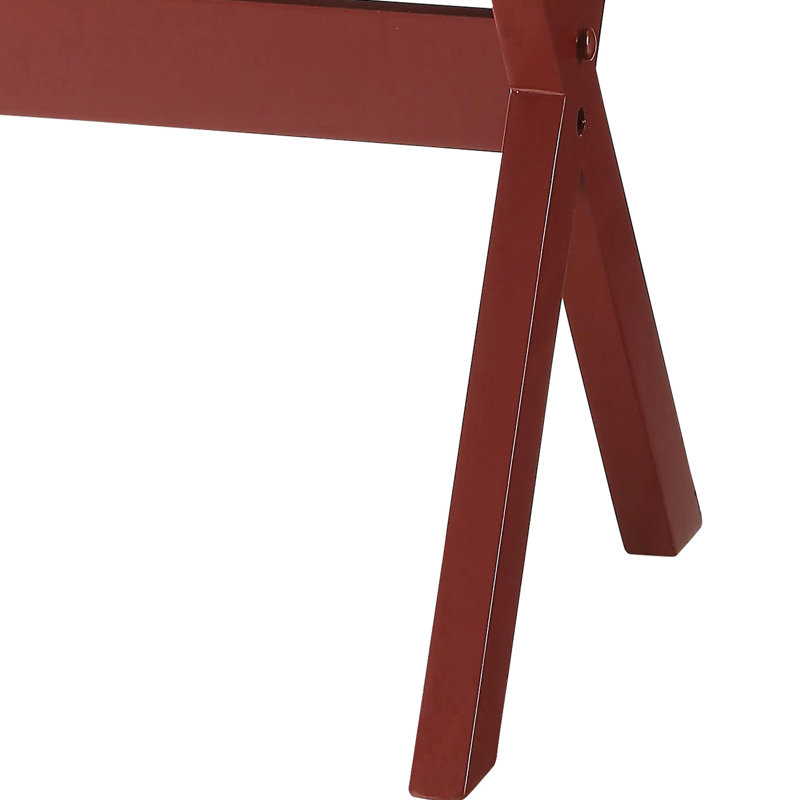 Table de bout rouge avec base - pratique pour le salon et le bureau personnel 1 chambre à coucher rustique, Red