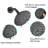 5 Shower Head And Tub Spout Kit With Corrosion Resistance - Matte Black System Exterior & 5 Spray Types