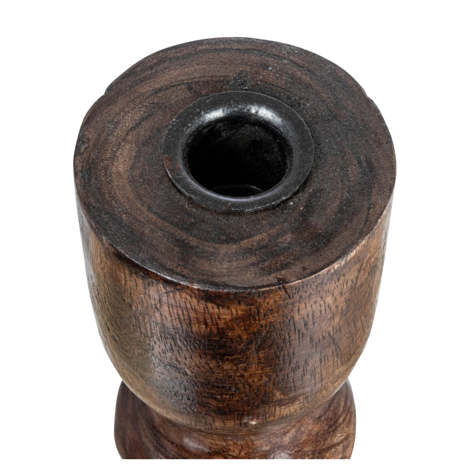 Solid Wood Tabletop Pillar, Brown, 17" H x 5" W x 5" D