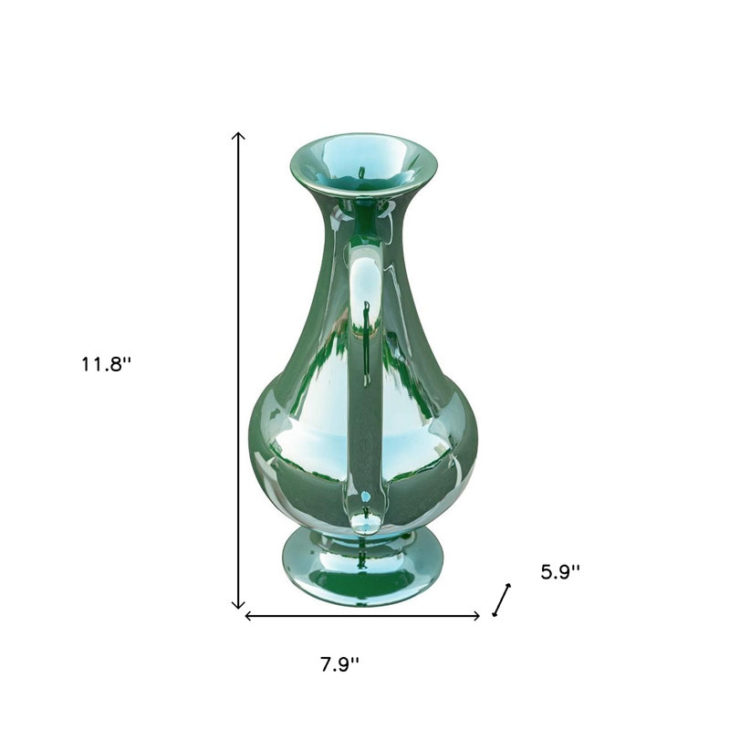 Vase de table 12 "en céramique verte Amphora