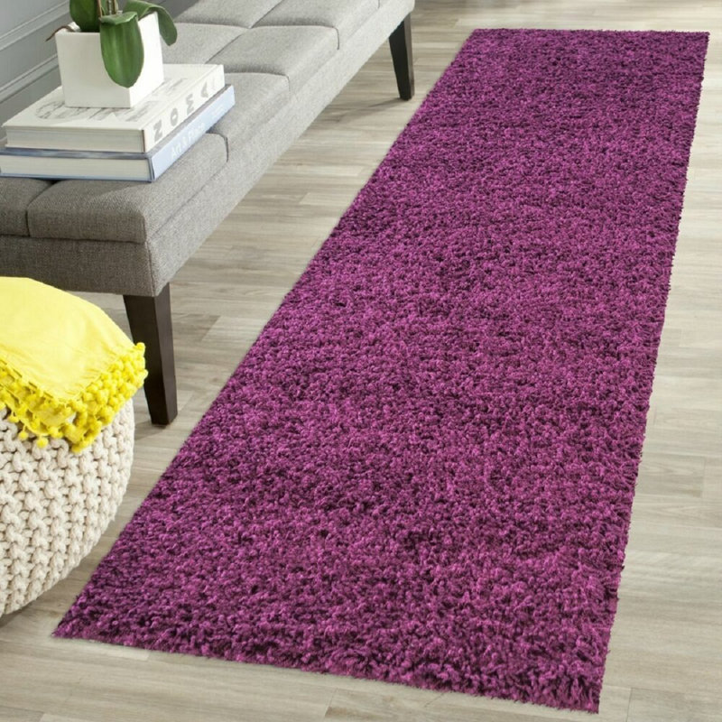 Aanuoluwa Solid Colour Shag 60cm X 220cm Indoor / Outdoor Area Rug