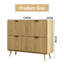 Slim Freestanding Shoe Cabinet for Entryway – Narrow Wooden Hallway Organizer, Natural Wood Color