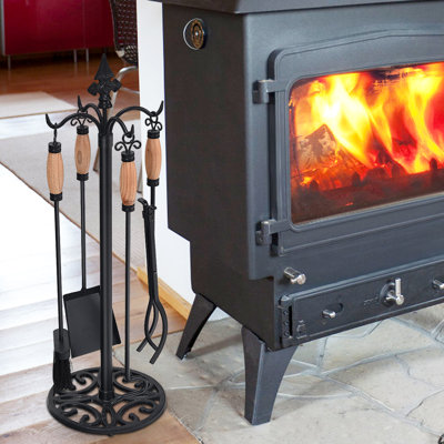 Pryer Iron Fireplace Tool Set