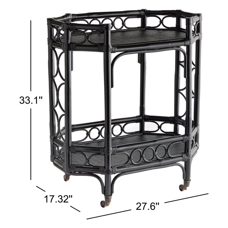 Raelyn Bar Cart, Black