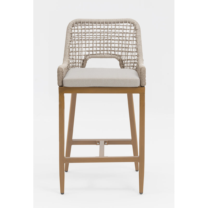 Upholstered Counter Stool with Metal Frame, Bar Stool (30" Seat Height)