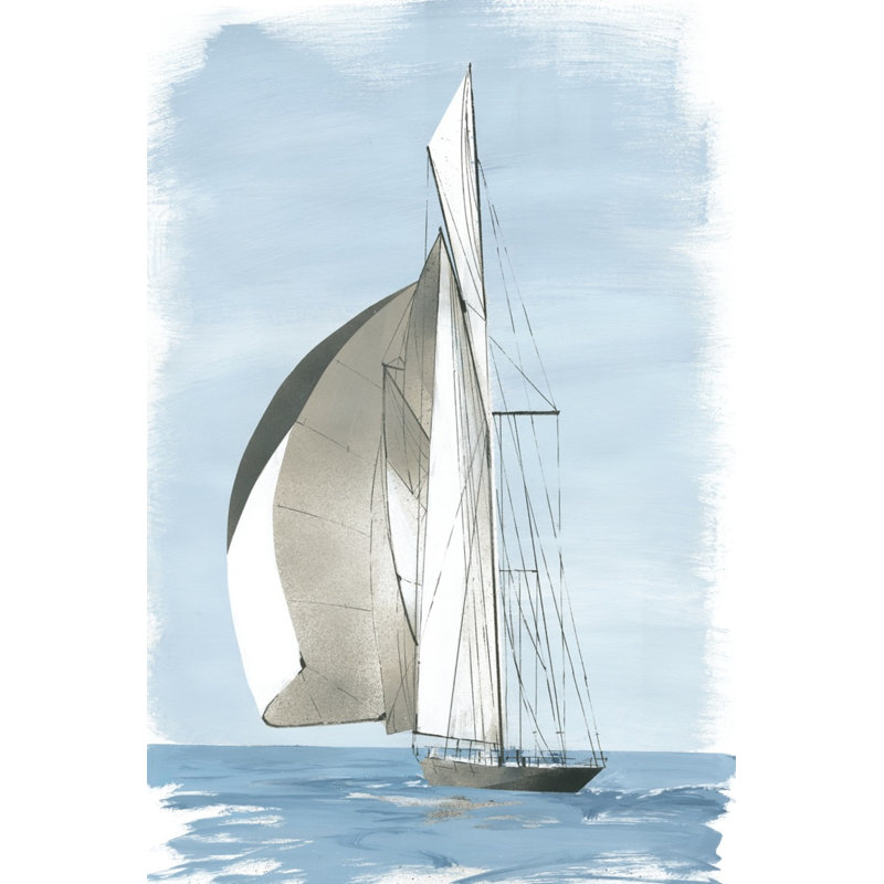 Set Sail 1 Print by PC Ngo, Gray Framed, 50" H x 35" W