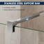 Panneau de douche simple réversible fixe sans cadre l 34 po x H 72 po, verre semi-givré nano facile à nettoyer 5/16 po-111995280