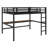Metal Loft Bed With Power Outlet And LED Lighted