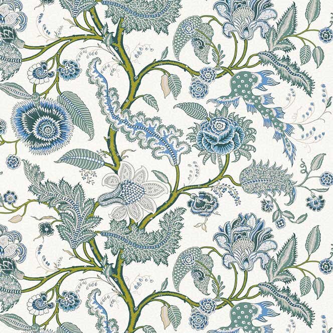 Schumacher Indian Arbre Floral Wallpaper Roll