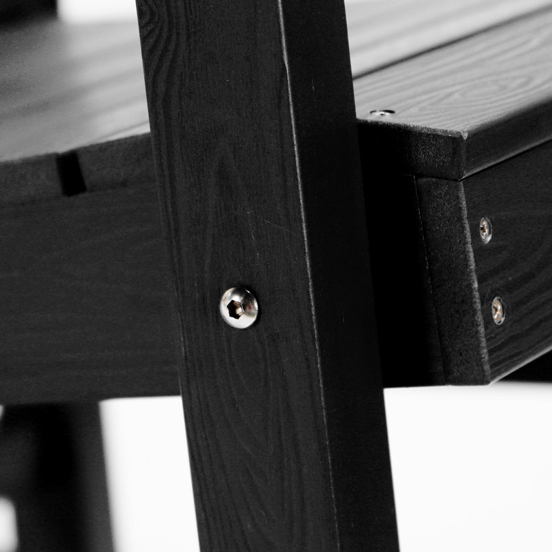 Ensemble de chaises berçantes HDPS 24 pièces Chiemi, Noir