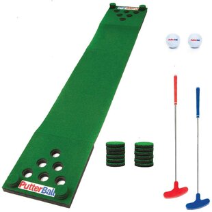 GoSports Pure Putt Challenge Putting Games - Huge 10ft Putting Green Rug  with 16 Golf Balls & Scorecard, 2-4 Player Indoor or Outdoor Games for All