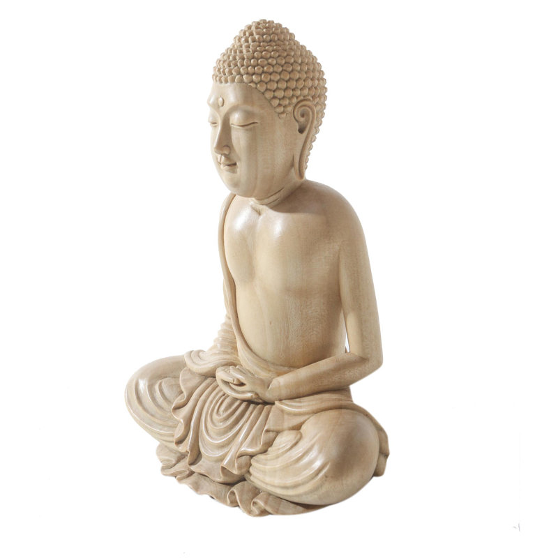 Sculpture en bois de bouddha faite à la main Bungalow Bungalow