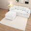 Canapé d'angle à compression, canapé modulaire en mousse blanc laiteux de 271 cm (106,7 po) pour maison moderne