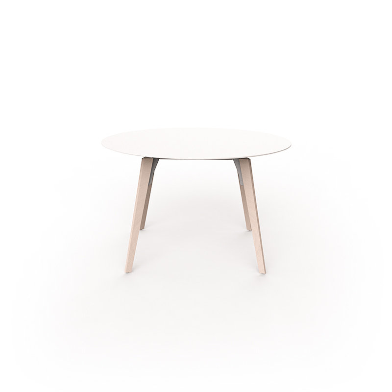 Faz Wood Lounge Table Edge Top, White, Natural, 47.25" W x 47.25" L