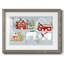 Collection d'étoiles et de flocons de neige A - reproduction encadrée rustique avec tableau mat-326407550-326407545