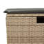  Ensemble de canapé de jardin en rotin PE beige, grand acier thermolaqué