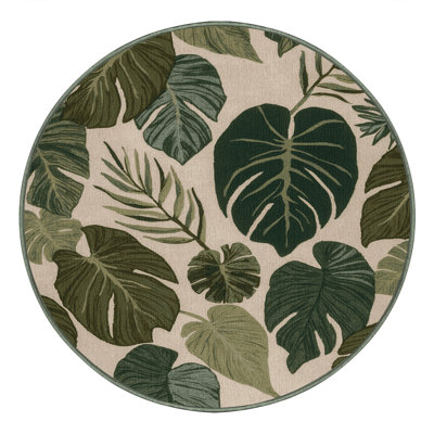 Tapis vert botanique lavable à la machine