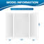 Ensemble de 3 panneaux de douche 36 po x 36 po x H 80 po-130066122