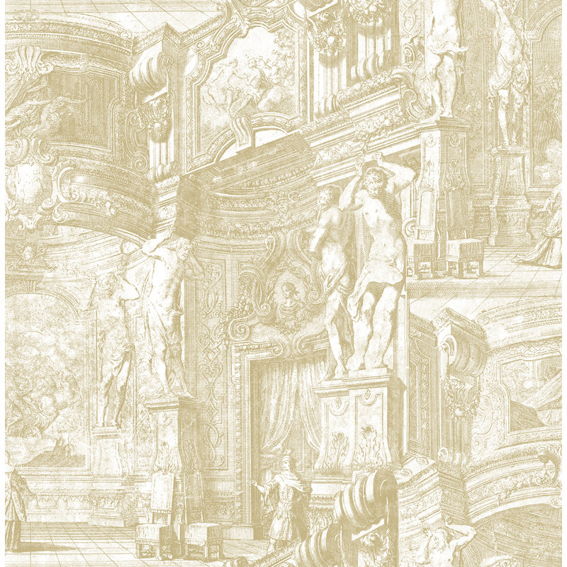 Rouleau de papier peint L 33 pi x l 20,5 po Knepper Monument, Beige