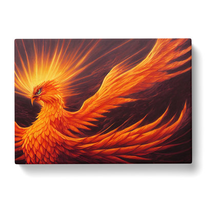 Bright Phoenix Bird - Wrapped Canvas