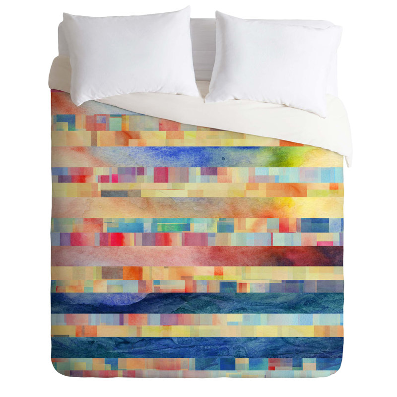 Jacqueline Maldonado Polyester Abstract Duvet Cover, Queen Duvet Cover + 2 Standard Shams
