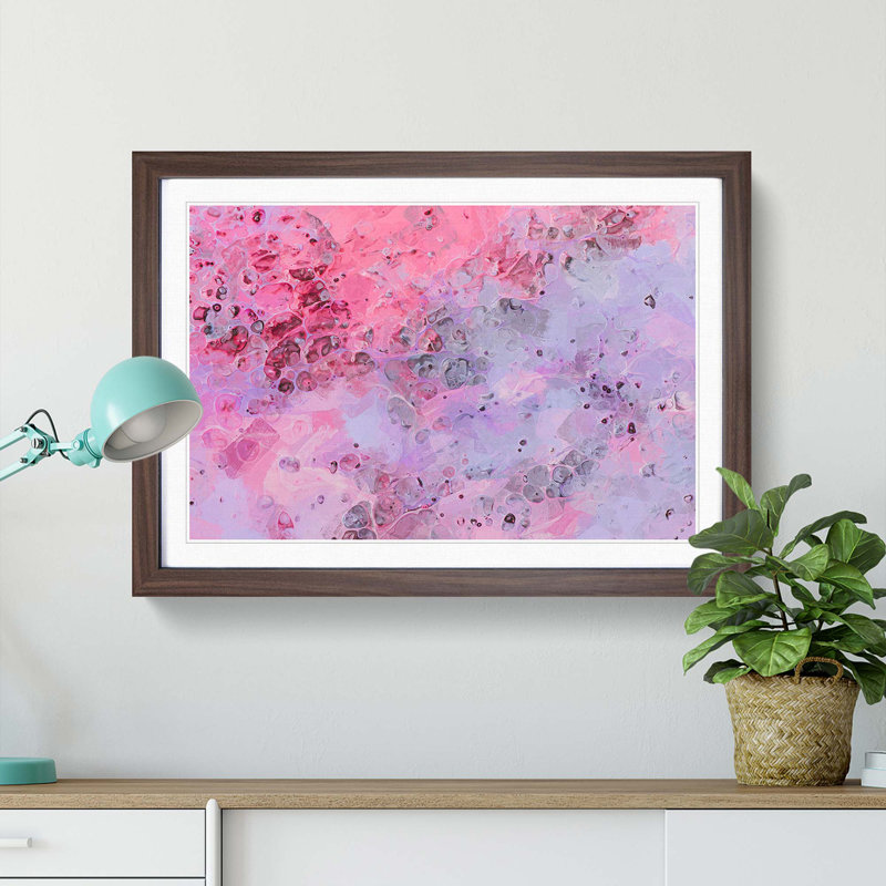 A New Dawn in Abstract - Picture Frame Painting Print, Walnut Framed, 27cm H x 36cm W x 2cm D