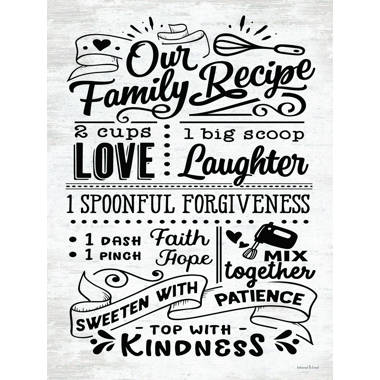 Recipe for a Happy Home by Susan Ball, Ready to Hang Framed Print, Black  Frame B06789607 Sale, Reviews. - Opentip