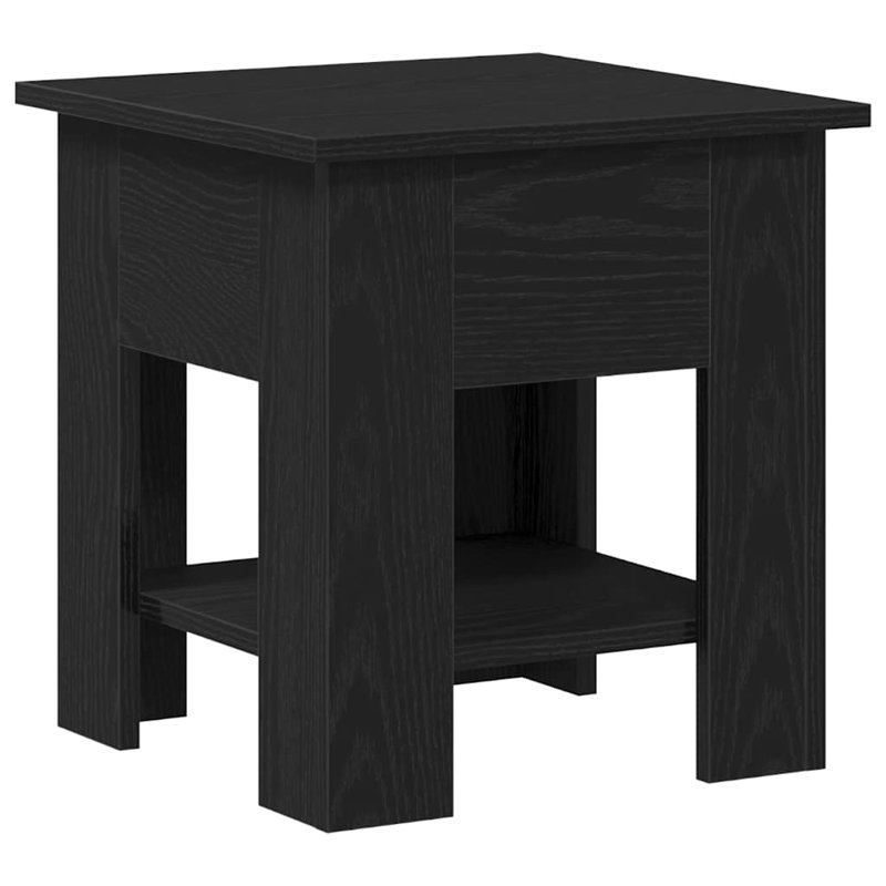 Table basse vidaXL chêne noir 15,75 x 15,75 x 16,54 po en bois d'ingénierie