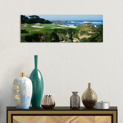 15e trou I, terrain de golf de Cypress Point, Pebble Beach, Californie, États-Unis - Estampe numérique sur toile tendue avec châssis