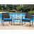 Beoll 3 Pieces Patio Bistro Sets Outdoor Wicker Furniture Sets Modern Rattan Chair Conversation Sets with Coffee Table for Yard and Bistro-1480915366-1480915361