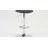 Norberg Contemporary Vinyl Adjustable Height Barstool with Ellipse Back and Chrome Base-989678889