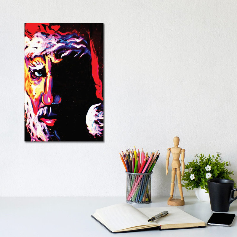 Santa 1 Piece Wrapped Canvas Painting, 20.32 cm H x 30.48 cm W