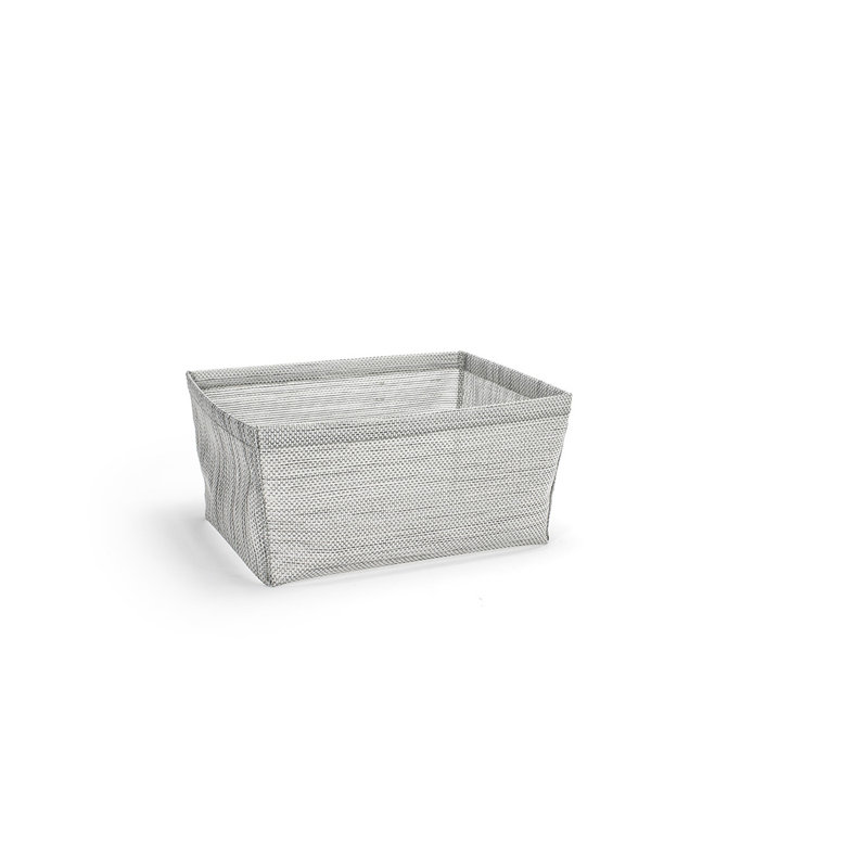 Front Of The House Metroweave® Plastic Decorative Basket, Mesh Gray, 5.75" H x 12.25" W x 9.5" D