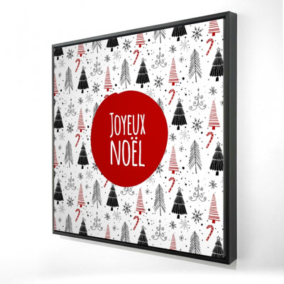 Merry Christmas - toile encadrée 24 po x 24 po