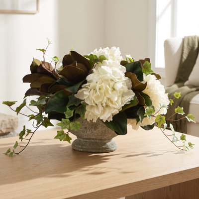 Polysilk Magnolia Arrangement in Vase