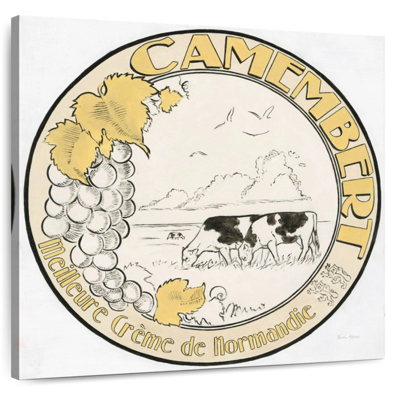 Étiquette de fromage rétro Yarlin II, H 16 po x l 16 po