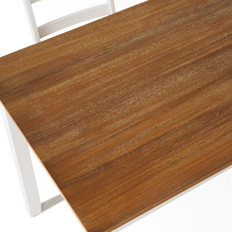 Table de salle à manger en bois massif de 122 cm de large