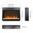 23 Inch Electric Fireplace Insert, Ultra Thin Heater With Crystal  & Realistic Flame, Remote Control With Timer, Overheating Protection,With Sidelight