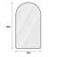 Miroir arqué noir 32 po x 60 po pour salle de bain, indicateur de temps et de température, brouillard, 3 niveaux de contrôle de couleur, rétroéclairage, lavabo de salle de bain ultra-moderne avec température, éclairage à intensité variable, cadre en aluminium