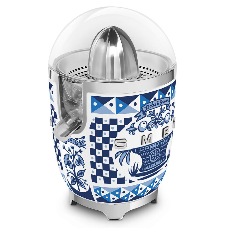 Smeg x Dolce Gabbana D&G Citrus Juicer, Silver/Blue