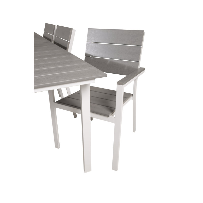 Faiyaz 6 - Person Patio Dining Set with Extendable Rectangular Table