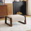 Repose-pieds, beige moderne multifonctionnel | Pieds en bois d'hévéa brun | Structure en bois robuste