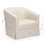Fauteuil pivotant à jupe en lin Earl