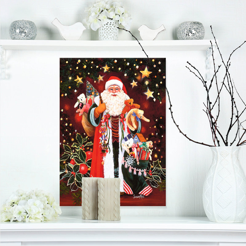 « happy père noël magic of christmas », peinture, H 32 po x l 16 po x P 1 po, H 46 po x l 36 po x P 1,5 po