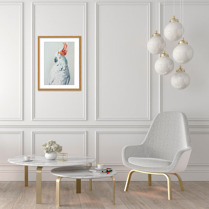 Nature Inspired White Cockadoo, 30" H x 24" W